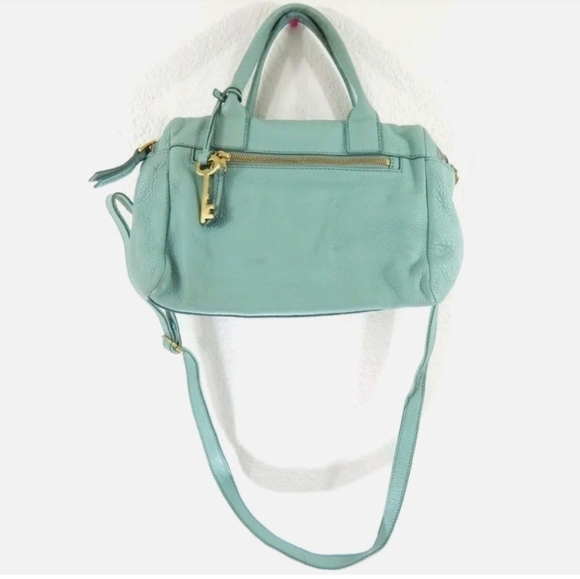 Fossil Erin Crossbody Leather Purse Blue - Picture 1 of 11